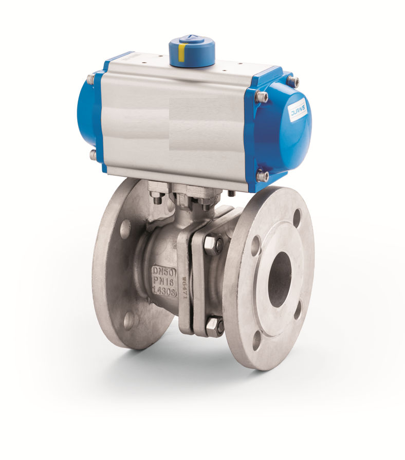 Vanne à brides avec actionneur